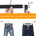 thumbnail image 4 of Perchas para pantalones NORTHERN BROTHERS negras, paquete de 50 con clips de plástico, 4 of 8