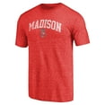 thumbnail image 2 of Men's Heathered Red Wisconsin Badgers Hometown Arched City Tri-Blend T-Shirt, 2 of 3
