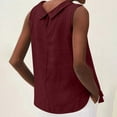 thumbnail image 6 of Mgmyaa Womens Cotton Linen Tank Tops Spring Summer Relaxed Fit Sleeveless Shirts Crewneck Casual Blouse, 6 of 6