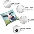 thumbnail image 6 of Cow Background Print Throw Pillow Covers Soft Corduroy Pillowcase  Decorative Cushion Cover Modern Square Cushion Cases for Living Room Bed Sofa Bedroom Pillow Included, 6 of 7