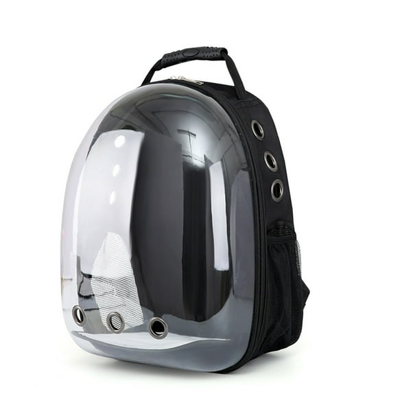 Sac à Bulles pour Transporteur de Chat Sac de Voyage pour Animal Sac à Dos Sac à Dos pour Chien Transporteur Sac à Dos pour Chat Grande Capacité Sac de Voyage pour Animal Sac à Bulles pour Petits Chiens et Chats Transparent Noir