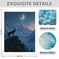 thumbnail image 3 of Diamond Art Kit for Adults, Wolf Moonlit Mountain Landscape Diamond Painting for Adults Beginners, DIY Diamond Art Painting Kits, 5D Diamond Painting Crafts for Home Decor 12x16 Frameless, 3 of 7
