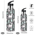 thumbnail image 2 of Yayeee 20oz Insulated Water Bottle Double Wall Stainless Steel with Flip Straw Lid, Cute Llamas Pattern, 2 of 7