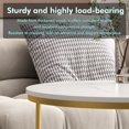 thumbnail image 5 of Peispie 27.6" Round Nesting Coffee Table Set of 2, Modern Stacking End Tables with Sturdy Metal Frame, Faux Marble & Industrial Wood Accent Side Tables for Living Room Bedroom, White Gold, 5 of 8