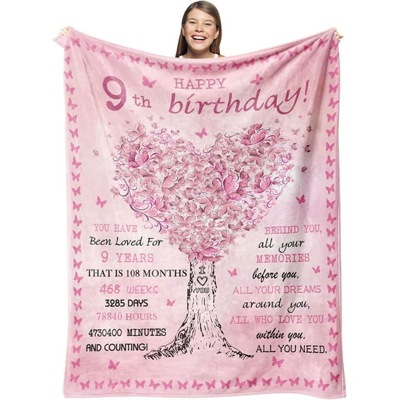 12 Year Old Girl Birthday Gifts Blankets - 12th Birthday Gifts/Decorations for Girls Throw 50" X 60" - 12 Year Old Girl Gifts Ideas - Girls Gifts Age 12 - Best Gifts for Girls 12 Years Old