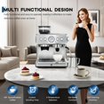 thumbnail image 2 of Gaderth 20 Bar Espresso Machine, with Grinder & Milk Frother, Stainless Steel Coffee Maker 2.8L Removable Water Tank, Milk Frother Steam Wand, Adjustable Shot Volume, 2 of 7