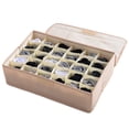 thumbnail image 2 of Closet Underwear Organizer Drawer Divider Solid Color Foldable 30 Cell Storage Box with Lid for Bedroom Vanity Drawer, 2 of 3