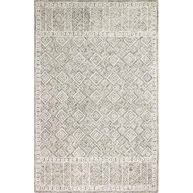 Bashian R131-TA-5X7.6-AL119 Tapis Collection Valencia 5 Pi. x 7 Pi. 6 Po. Transitionnel 100 pour Cent Laine Tufté Main, Taupe