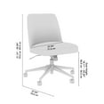 thumbnail image 5 of Serenity Mid Back Armless Office Chair with Wheels in Cool Gray Fabric, 5 of 13