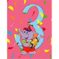 thumbnail image 1 of Happy 3rd Birthday Age 3 Flag Garden Size, 1 of 1
