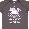 thumbnail image 4 of Inktastic My Nanny Loves Me Girl Unicorn Girls Baby Bodysuit, 4 of 5