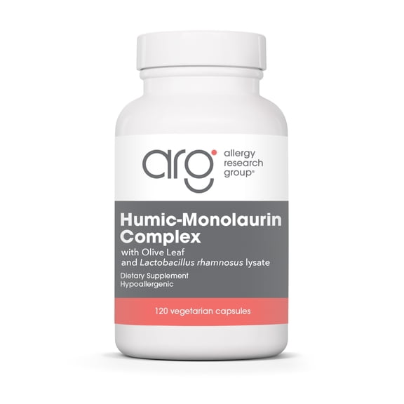 ARG Humic-Monolaurin Complex - Humic Acid Monolaurin Blend - Detoxification & Immune Support - Vegetarian Capsules - Hypoallergenic Formula - 60 Servings - 120 Count