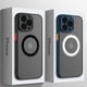 thumbnail image 2 of Funda magnética mate de lujo para carga inalámbrica Magsafe para iPhone 14 13 11 12 Pro Max Mini Plus XS Max XR X Armor funda Dengxun unisex, 2 of 2