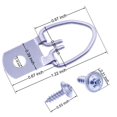 thumbnail image 2 of Perchas para cuadros con anilla en D con tornillos, 100 piezas, accesorios para colgar cuadros de un solo orificio, ganchos para cuadros para espejo, reloj, decoración, pinturas, ilustraciones, marco, 2 of 5