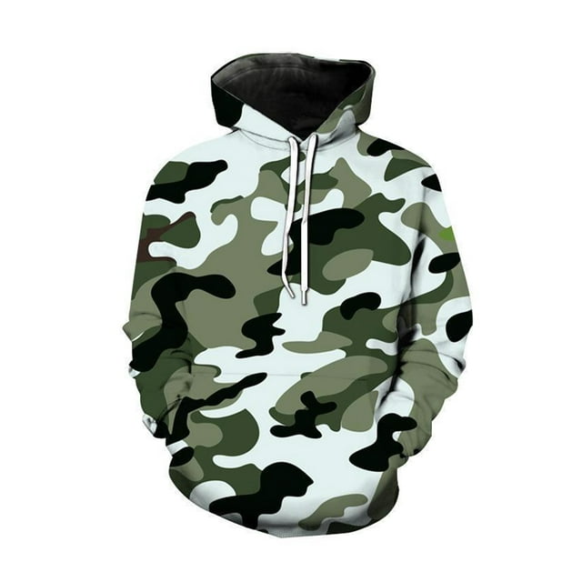 Innerwin Sweatshirt Long Sleeve Mens Hooded Tops Sport Drawstring Comfy Hoodies Army Green L