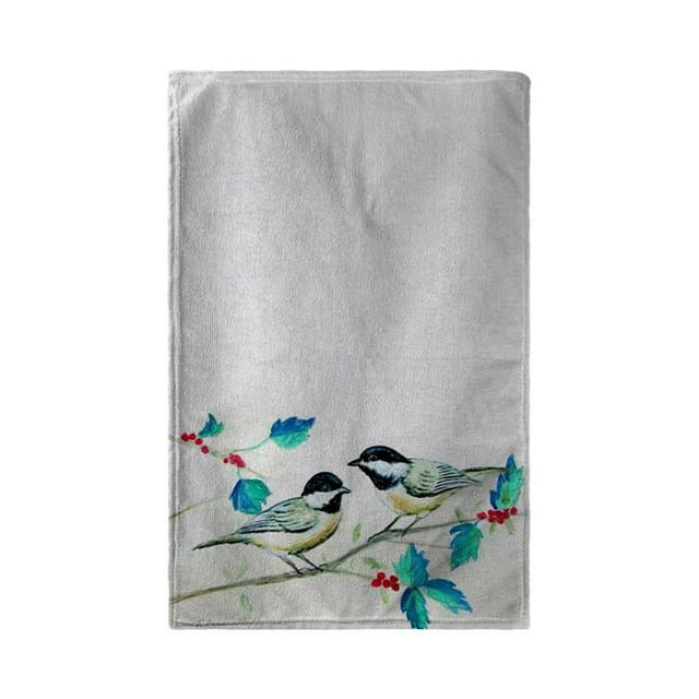 Betsy Drake BT645 Serviette de Plage 30 x 50 Po. Noël Chickadees
