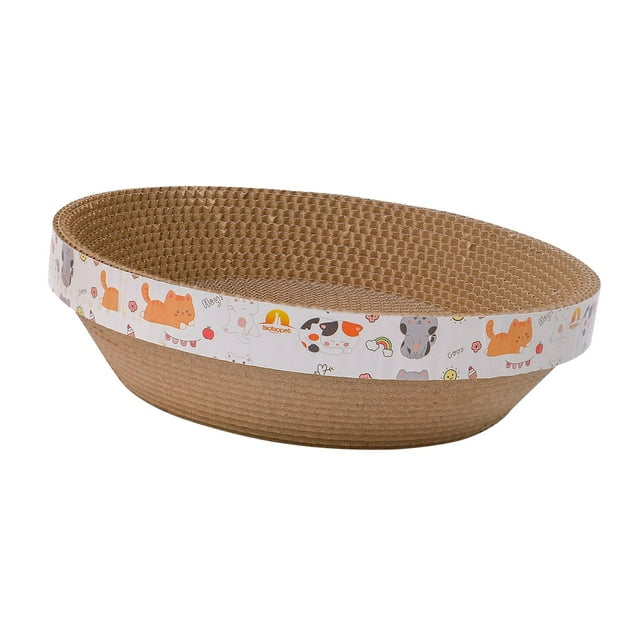Almohadilla rascadora para gatos, cama redonda para salón, suministros para mascotas, garra de molienda, rascador para gato durmiendo, para gatitos, , M M