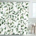 thumbnail image 1 of Flamingo Shower Curtain for Bathroom Palm Leaf Shower Curtain Tropical Shower Curtain Set with Hooks Tropical Bathroom Decor Pink Flamingo Gifts Green Leaf Shower Curtain, 72" W x 72" H, 1 of 6