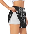 thumbnail image 3 of Lsque I Need More Space Printed Women's Running Shorts with Liner Pockets,Elastic Quick Dry Workout Athletic Gym Yoga Shorts,Womens High Waist Shorts-Large, 3 of 9