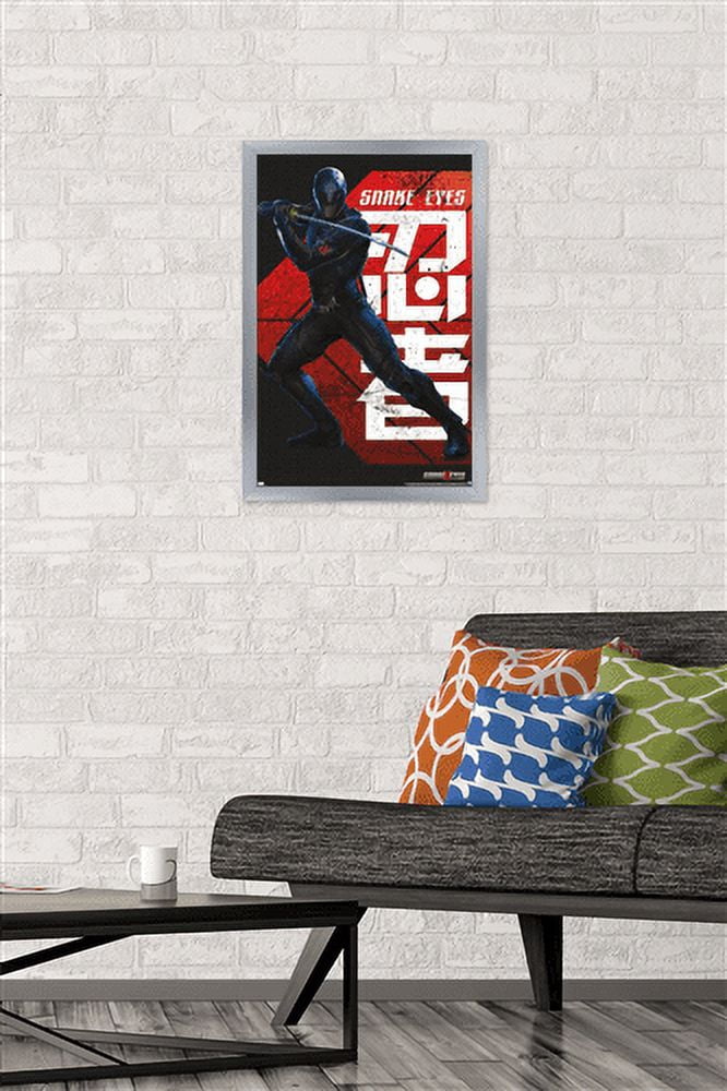 G.I. Joe: Snake Eyes - Pose Wall Poster, 14.725" x 22.375", Framed