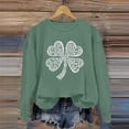 thumbnail image 4 of Chandail Graphique Trèfle de la Saint-Patrick pour Femmes 2026 Tendance à Manches Longues Col Rond Chandail Femmes chandail, 4 of 6