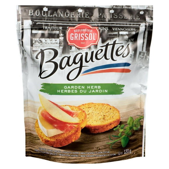 Boulangerie Grissol Baguettes Herbes du jardin, Dare 120 g