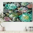 thumbnail image 2 of Designart 'Floral Succulents' Traditional Wall Clock, 2 of 3