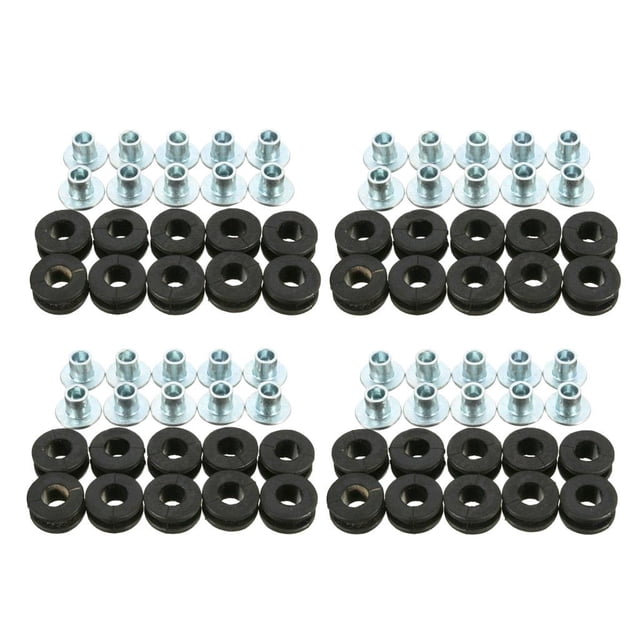 40 Piezas de Arandelas de Goma para Motocicleta para para Negro