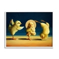 thumbnail image 4 of Stupell Industries Three Yellow Chicks Sunset Yoga Stretching Meditating Framed Wall Art, 30 x 24, Design by Lucia Heffernan, 4 of 5