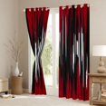 thumbnail image 3 of Homewish Abstract Ombre Stripes Curtains Pack of 2 (42x84 Each),Modern Geometric Pattern Curtains Blackout,Red White Line Bedroom Curtains For Adults,Breathable Home Decor, 3 of 6