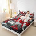 thumbnail image 4 of Manfei Red Cardinal Bird Twin Sheet Sets,Merry Christmas Twin Fitted Sheet,Xmas Berry Leaves Flat Sheet For Girl Teens,Breathable Home Decor,3 Pieces, 4 of 7