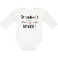 thumbnail image 3 of Inktastic Grandmas Favorite- Heart Grandchild Boys or Girls Long Sleeve Baby Bodysuit, 3 of 5