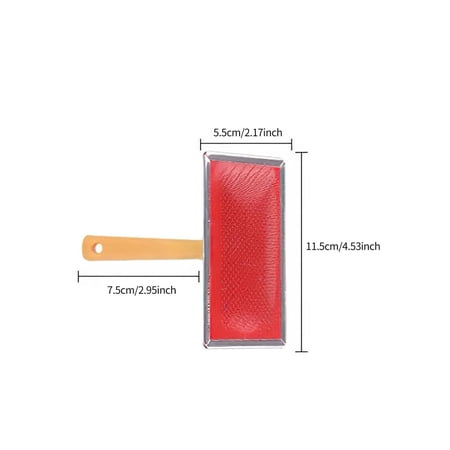 Pet Comb with Wooden Handle Anti-static Pet Slicker Brush Hair Removal ...
