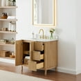 thumbnail image 3 of Sierra 36" Wood  Vanity in Washed Light Brown Engineered Stone Top no Mirror, 3 of 14