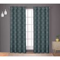 thumbnail image 2 of S4sassy Cotton Duck Floral Damask Grey Double Panel Eyelet Living Room Door Curtains- 54x90 Inches, 2 of 5