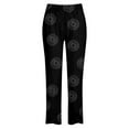 thumbnail image 4 of Sobgg25 Women Fashion Sunflower Print Irregular Loose Wide Leg Casual Pants, 4 of 4