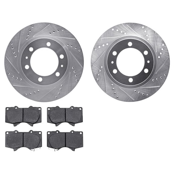 Front Brake Pad and Rotor Kit - Compatible with 2005 - 2022 Toyota Tacoma 2006 2007 2008 2009 2010 2011 2012 2013 2014 2015 2016 2017 2018 2019 2020 2021