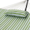 thumbnail image 2 of Sundale Outdoor Stripe Cotton Rope Hammock with 12 Feet Steel Stand, Quilted Polyester Pad and Pillow, 2 of 3