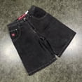 thumbnail image 4 of JNCO Pantalones cortos Y2K Hip Hop 2023 Harajuku gótico bolsillo pantalones vaqueros sueltos pantalones cortos hombres, 4 of 5