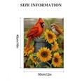 thumbnail image 3 of Shadudu Autumn Cardinals Sunflowers Canvas Decorative Print Painting 16 x 20 in/12 x 16 for Living Room Bedroom Home Office Wall Decor by Artist Buanfen Yu 12x16 in, 3 of 5