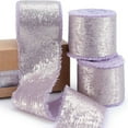 thumbnail image 6 of GERsome Purple Frayed Edges Ribbons for Christmas Tree Decor Wedding Bridal Bouquets Gifts Wrapping Crafts Holiday Decor 1.57" x 177" Shimmery Silk Satin Ribbons, 6 of 6
