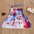 thumbnail image 4 of Robe à Bretelles Spaghetti pour Filles, Imprimé Étoile, Sans Manches, Froncée, Décontractée, Été, Princesse, Fête, 4 of 7