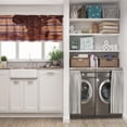 thumbnail image 3 of LALILO Kitchen Curtain Valance Map Africa Wood Wooden Africa Rod Pocket Window Curtain 52"x 18" Set of 2, 3 of 7