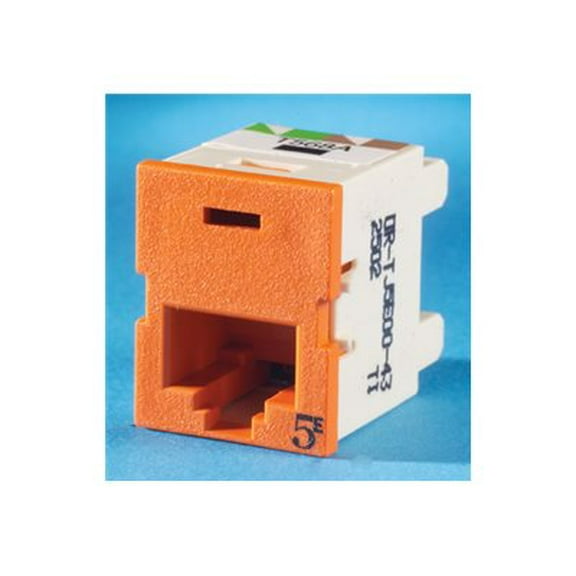 Ortronics Clarity TracJack - Modular insert - T568A/B - CAT 5e/6/6a - RJ-45 - orange