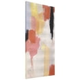 thumbnail image 4 of "Vibrant Harmony I" Lively Abstract Rendered on Gold Metallic Shagreen Wrapped Canvas Wall Art, sized 48"x24", 4 of 12