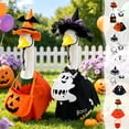 thumbnail image 7 of Porch Goose Festival Outfits,Pumpkin Costume with Witch Hat Decorative and Hanging Ornament,for Lawn Outdoor Patio Garden Decor,Front Yard Display,Black, 7 of 7