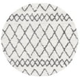 thumbnail image 2 of SAFAVIEH Berber Lula Distressed Shag Area Rug, Ivory/Gray, 6'7" x 6'7" Round, 2 of 11