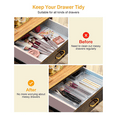 thumbnail image 2 of 6pcs Plastic Drawer Organizers, 3 Sizes Transparent Drawer Organizers for Bathroom, Dressing Table, Cosmetics, Tableware, 2 of 4