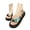 Dark Purple, variant on .Women Floral Print Platform Slide Sandals, Open Toe Slip On Wedge Summer Beach Flip Flops Multiple Colors.Blue.42