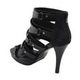 thumbnail image 6 of Milwaukee Leather MBL9451 Women's Black Fashion Casual Stiletto Heeled Sandals with Ankle Strap 7, 6 of 9